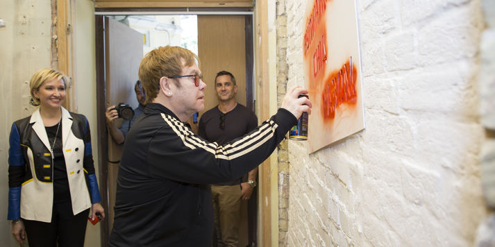 Elton John visited Educational Center for Youth in Kyiv (PHOTO) / Elena Pinchuk Foundation
