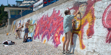Graffiti mini festival on HIV/AIDS in 